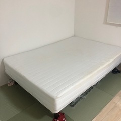 無印　脚付マットレス　ポケットコイル　（洗えるカバー　組み立て仕様）ダブルベッドの画像