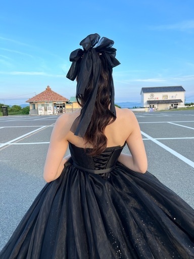 オーダーメイド ウェディング ドレス ブラック 黒 前撮り 7号 9号 カラー