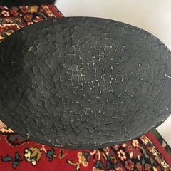 白鳥？(黒色漆器？)置物の画像