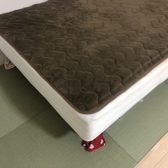 無印　脚付マットレス　ポケットコイル　（洗えるカバー　組み立て仕様）ダブルベッドの画像