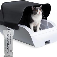 猫トイレ 全自動 自動清掃 猫トイレ自動清掃 消臭 内蔵バッテリー付きの画像