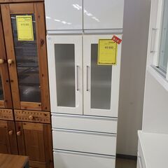 J9985【リユースのサカイ柏店】食器棚　上置き付き　ホワイト　...