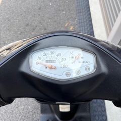 4125.定番人気　アドレスv50 白メーター　バッテリー、シート新品　千葉県柏市　即日配送、自走引き取りも可能の画像