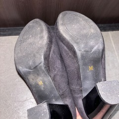 GU ジーユー ストームパンプス ブラック 黒 ヒール Mサイズの画像