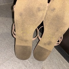 【美品】ストラップ フラットサンダル ベージュ LLサイズの画像