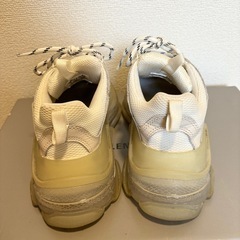 【美品】バレンシアガ トリプルエス クリアー ソール ホワイト 箱紐レシート付き 23.0cmの画像