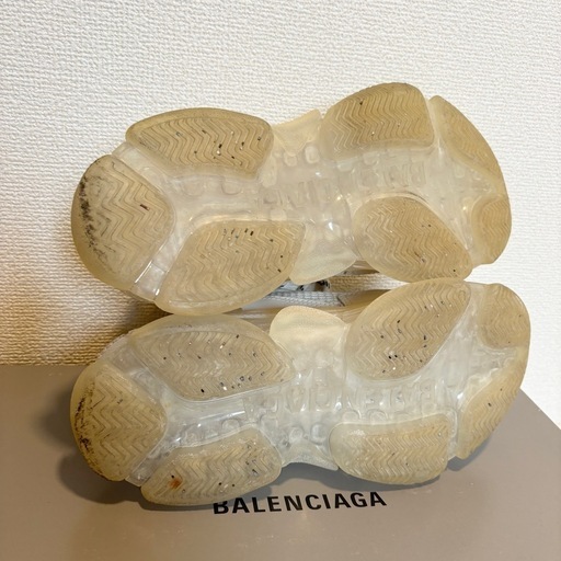 【美品】バレンシアガ トリプルエス クリアー ソール ホワイト 箱紐レシート付き 23.0cm