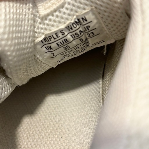 【美品】バレンシアガ トリプルエス クリアー ソール ホワイト 箱紐レシート付き 23.0cm