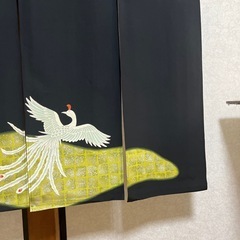 着物リメイク暖簾ーのれん、鳳凰、横〜123–丈〜125!の画像