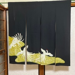 着物リメイク暖簾ーのれん、鳳凰、横〜123–丈〜125!の画像