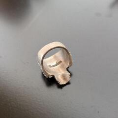 スカル デザイン クリスタル リング 指輪の画像