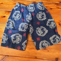 botanique ドラゴン柄 キッズ甚平 上下セット　100cmの画像