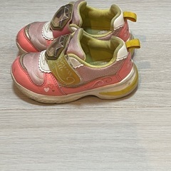 ⭕️無料　16cm 光る⭐️ 子供靴　記名なし　ベル　プリンセスの画像
