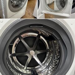 地域限定送料無料　美品【 Panasonic 】パナソニック キューブル Cuble 洗濯7.0㎏/乾燥3.5㎏ ドラム式洗濯乾燥機 温水泡洗浄W マンションサイズ NA-VG730Rの画像