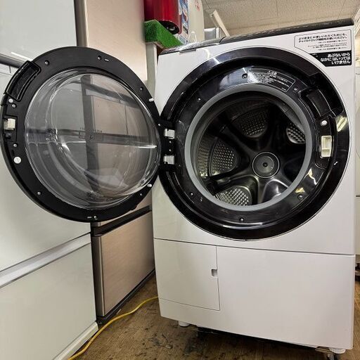 地域限定送料無料　美品【 HITACHI 】日立 ビックドラム 洗濯11.0㎏/乾燥6.0㎏ ドラム式洗濯機 AIお洗濯搭載 液体洗剤・柔軟剤 自動投入機能 スマホと連携 BD-SX110F