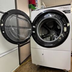 地域限定送料無料　美品【 HITACHI 】日立 ビックドラム 洗濯11.0㎏/乾燥6.0㎏ ドラム式洗濯機 AIお洗濯搭載 液体洗剤・柔軟剤 自動投入機能 スマホと連携 BD-SX110Fの画像