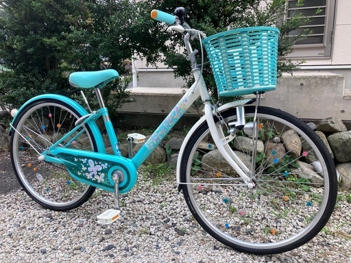 646、ブリヂストンジュニアシティサイクル24インチライトグリーン