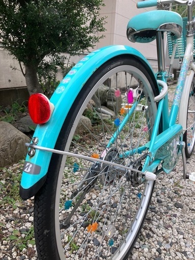 646、ブリヂストンジュニアシティサイクル24インチライトグリーン