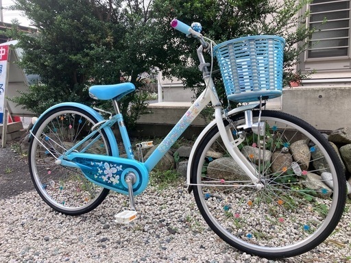 645、ジュニアシティサイクル24インチライトブルー