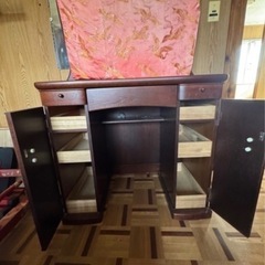 土日取引希望【レトロ】大川家具 アンティーク ドレッサーの画像
