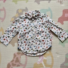 gap baby 恐竜柄シャツの画像