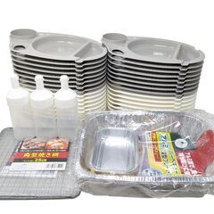 トレー プレート お皿 キャンプ 焼き網 深型プレート オイルボトル バーベキュー セットの画像