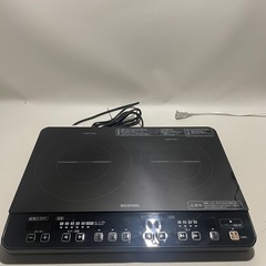 IRIS IHK-W1S-B 2口IHコンロ 