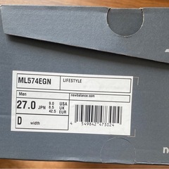 new balance ML574EGN 27cmの画像