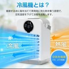 【新品未使用】① 扇風機 dcモーター コンパクト冷風扇 卓上 静か おしゃれ 小型 強力 冷風機 省エネ 車載クーラー usb充電式 風量3段調節 熱中対策の画像