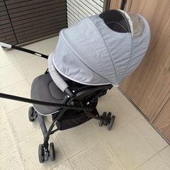 ラクーナクッションAC アクティヴグレーデニムGR アップリカ　ベビーカー　＋虫除けネットの画像