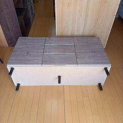未使用訳あり 幅118 奥行39 高さ68.5cm 扉+引出しタイプ リビング 収納 LBR 扉付き ルーター収納 リビングボード 収納棚 キャビネット 引出の画像