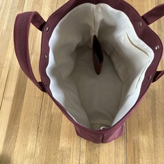 【ハンドメイド】帆布トートバッグ あずき色 大容量0702新品未使用の画像