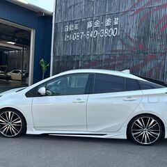 トヨタ　プリウス　ナビ地デジ　Bカメラ　モデリスタフルエアロ　車高調　社外19インチAW　レザーシートカバー　ETCの画像