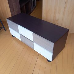 未使用訳あり 幅104.5 奥行39 高さ41.5cm クローゼットチェスト 2段 スライドレール付き タンス 衣類収納 クローゼット 洋服ダンス 引出の画像