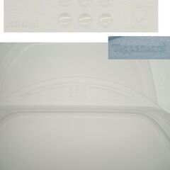 使用感少なめ タッパーウェア フライアンドスタックメイト 三段容器 800ml　蓋25.5×16.5 ブルー/青×半透明 ☆ PayPay(ペイペイ)決済可能 ☆ 札幌市 豊平区 平岸 平岸店の画像