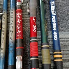 投げ釣り用竿8本の画像