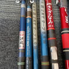 投げ釣り用竿8本の画像