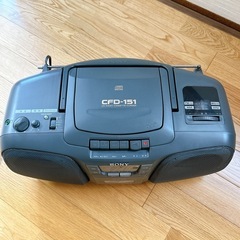 美品 SONY/ソニー CD ラジオ カセットコーダー CFD-151 CDラジカセ 昭和レトロの画像