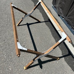 アウトドアウッドロールテーブル（自作）の画像