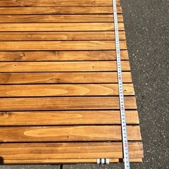 アウトドアウッドロールテーブル（自作）の画像