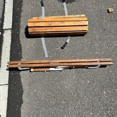 アウトドアウッドロールテーブル（自作）の画像