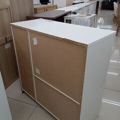 ★リユースのサカイ日立店★HJ7005 NITORI レンジ台 ホワイト H89.5×D40×W90 クリーニング済み の画像