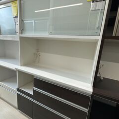 【ジャングルジャングル滋賀草津店】来店特価!!　食器棚　松田家具　ﾌﾞﾗｳﾝ　　J-250725の画像