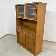 未使用　美品　食器棚　幅120　高さ180　ナチュラル　オープン...