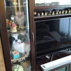 高級テレビ棚(コレクション棚x2付き)の画像