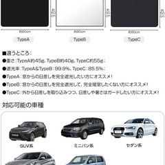 新品未使用　車用日除け　サンシェード　メッシュ　2枚セットの画像