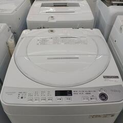 7kg洗濯機　2021年製　SHARP　ES-GE7E　WH　高さ（H)89.8×幅（W)56.5×奥行(D)53.5cmの画像