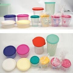 使用感少なめ タッパーウェア 保存容器 16点セット　中・小　フタ（シール）付き/未使用品もあり ☆ PayPay(ペイペイ)決済可能 ☆ 札幌市 豊平区 平岸 平岸店の画像