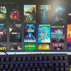 ゲーミングPCモニター、キーボード、マウス、マイク、webカメ付き［23本くらいゲーム付き ］の画像