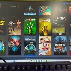 ゲーミングPCモニター、キーボード、マウス、マイク、webカメ付き［23本くらいゲーム付き ］の画像